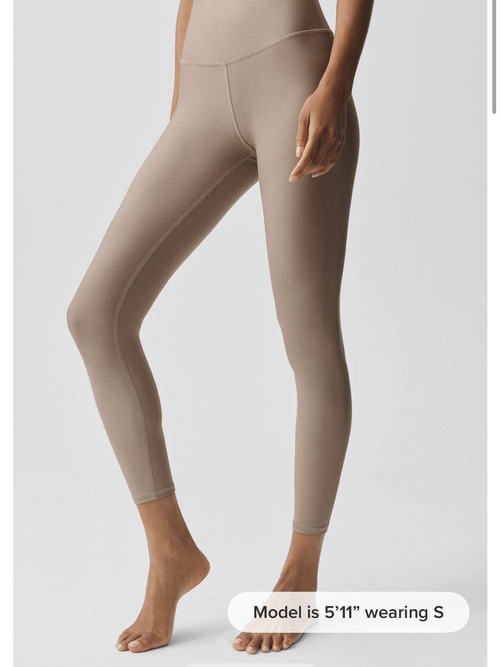 ALO Yoga High-Rise Leggings in Taupe